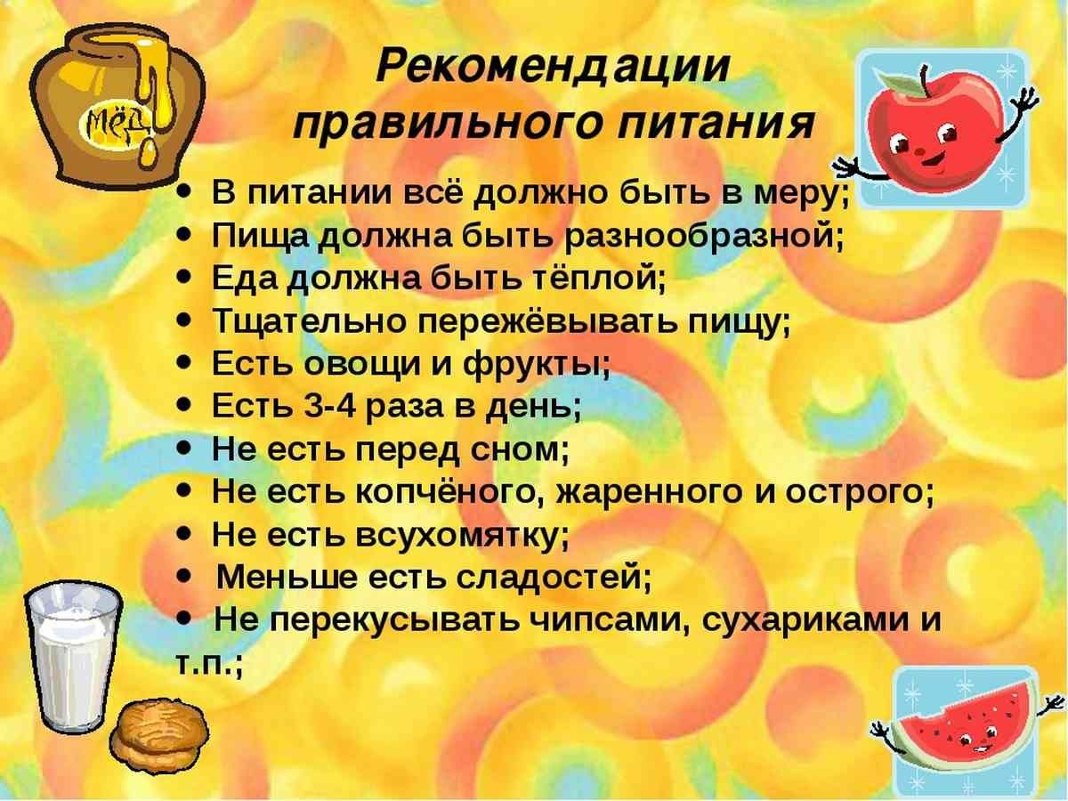 Беседа правильное питание